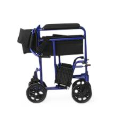 Aluminum Transport Chair with 8" Wheels, 17" Seat Width