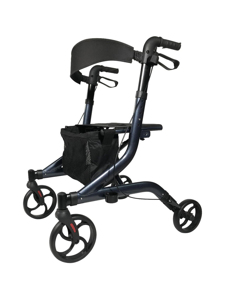 European-Style Aluminum Rollator, Navy Blue