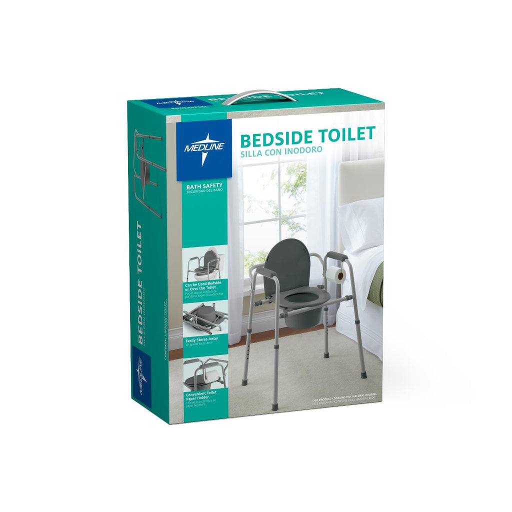 Knockdown Steel Bedside Commode (1EA)