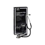 Adult Stainless Steel Stethoscope, Black