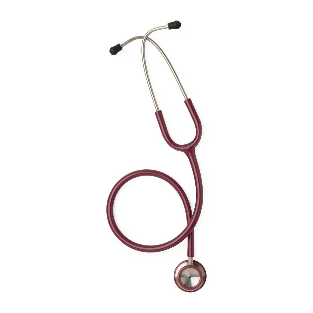 Adult Stainless Steel Stethoscope, Burgundy