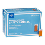Sterile Safety Lancet with Pressure Activation, 21G x 2.2 mm (box of 200)