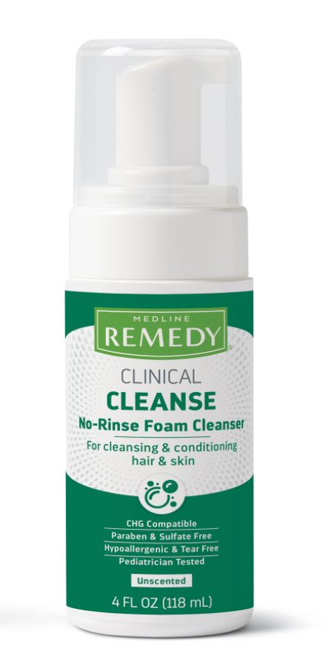 Remedy Clinical No-Rinse Foam Skin Cleanser, Unscented, 4oz. (1EA)