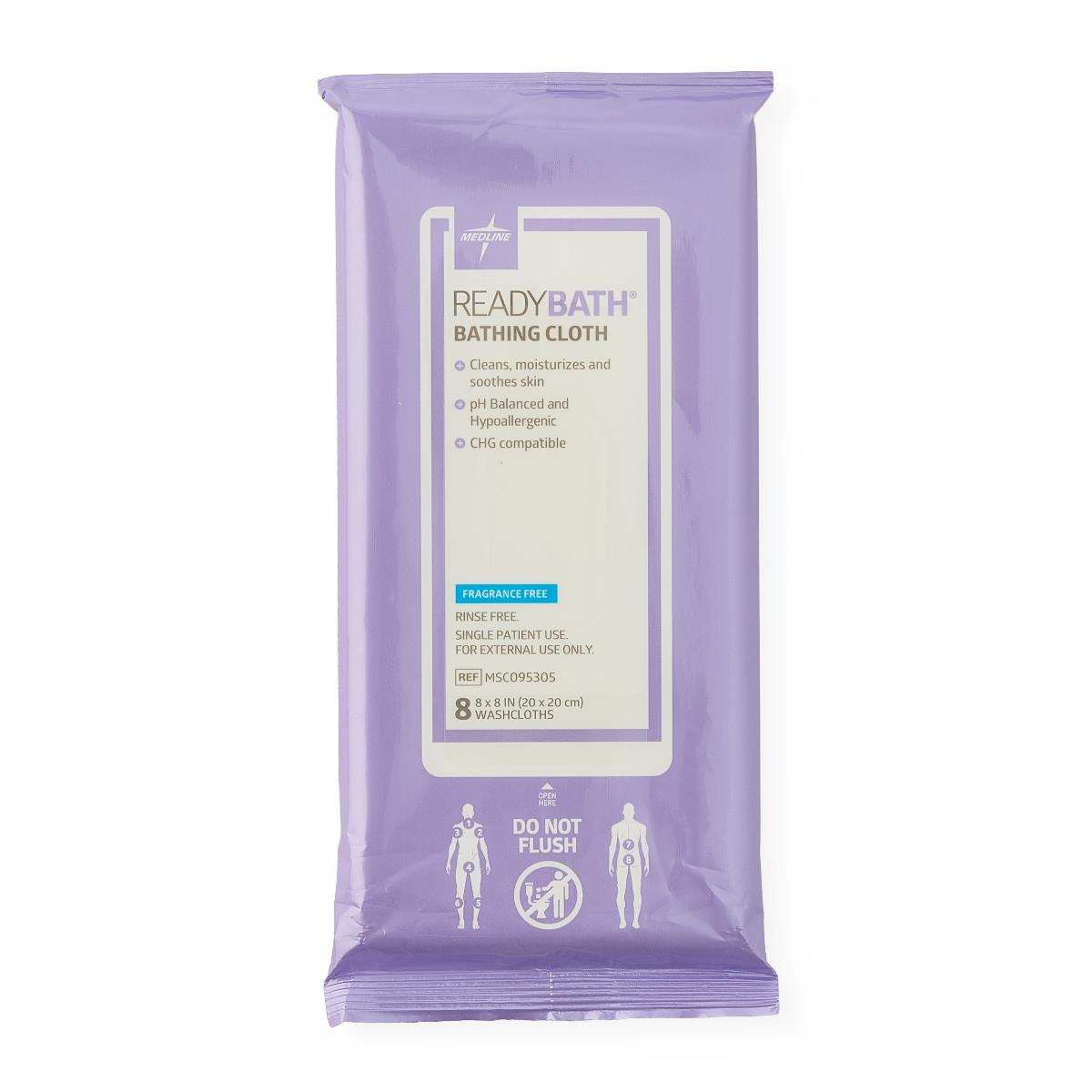 ReadyBath Total Body Cleansing Standard Weight Washcloth, Fragrance Free (case of 30)