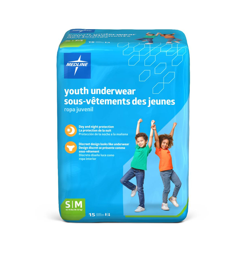 Disposable Protective Youth Underwear, Youth (case of 60)