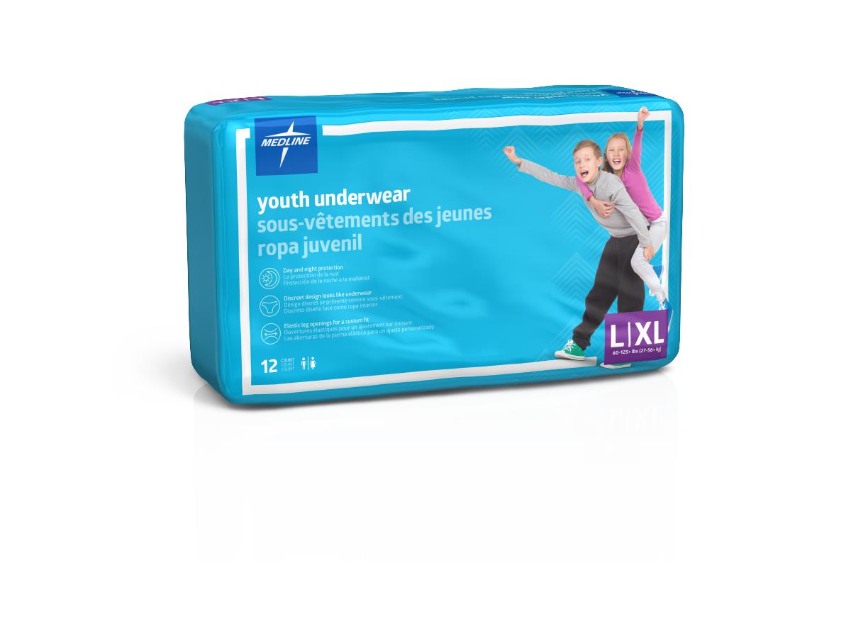 Disposable Protective Youth Underwear, Youth (bag of 12)