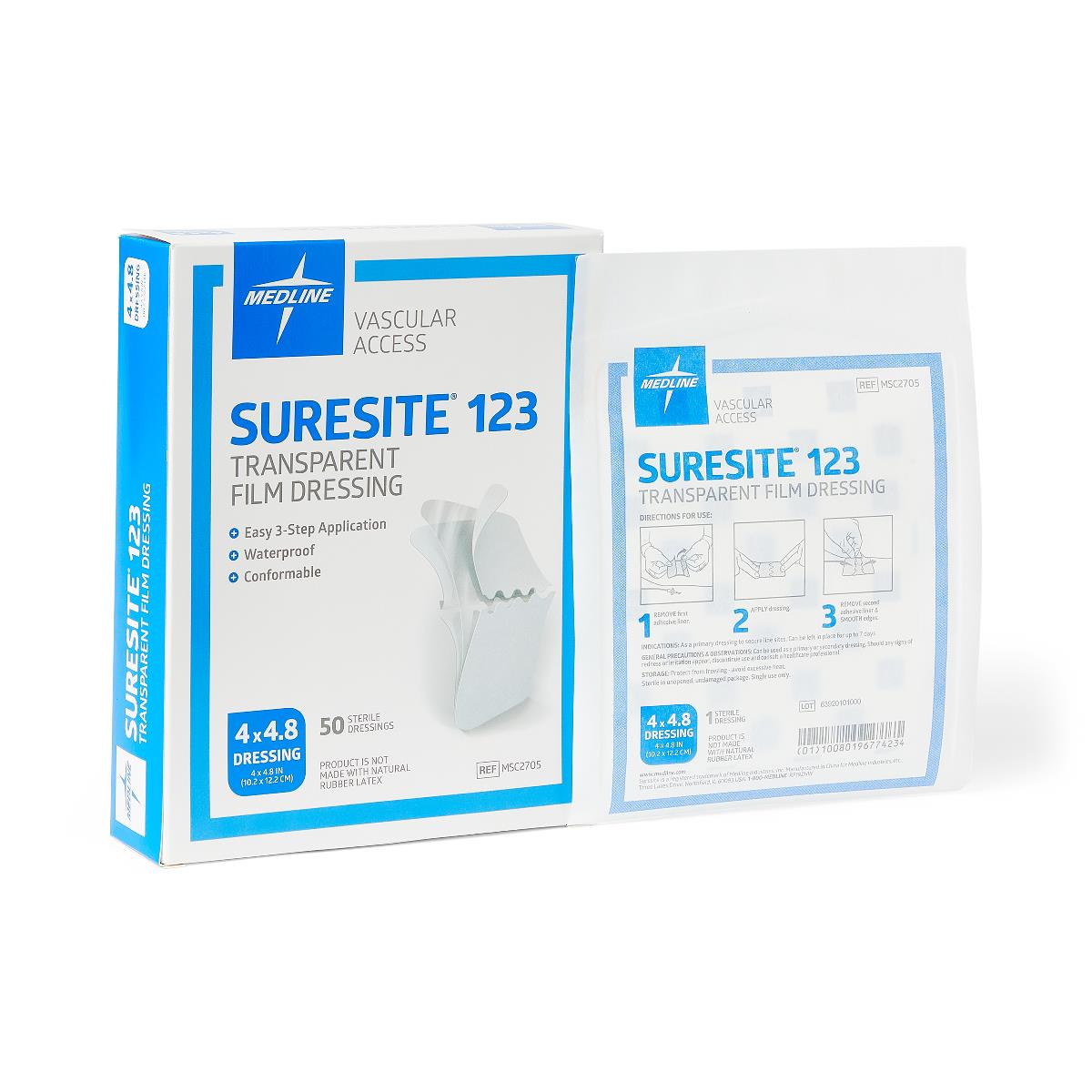 Suresite123 Transparent Dressing, 4" x 4.8" (box of 50)