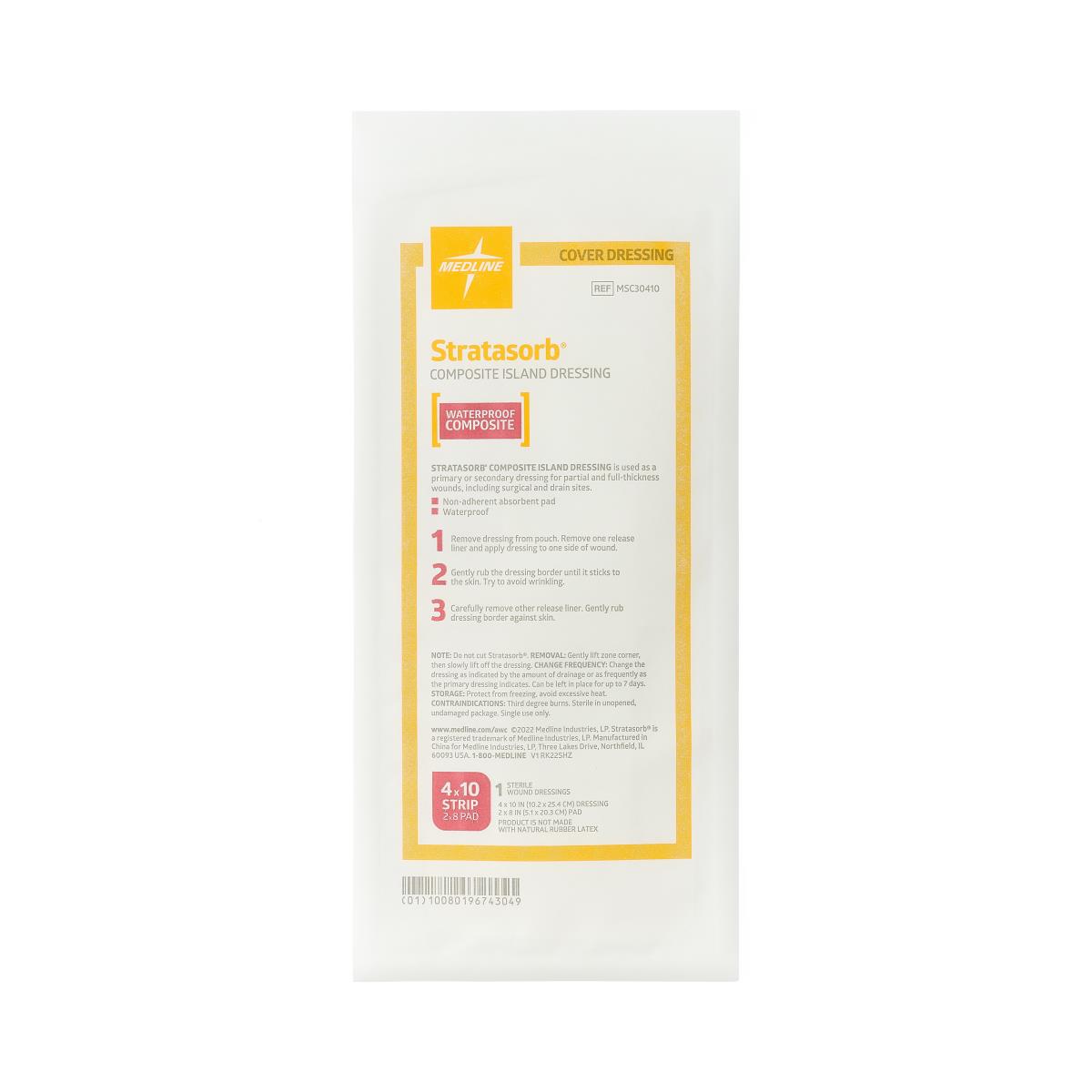 Stratasorb Composite Dressings, 4" x 10" (box of 10)