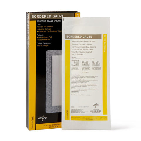 Sterile Bordered Gauze, 4" x 10" (box of 15)