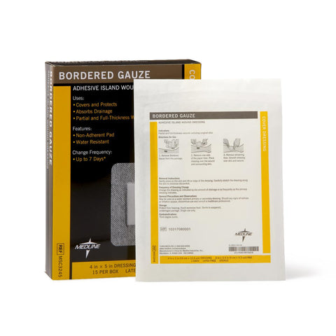 Sterile Bordered Gauze, 4" x 5" (box of 15)