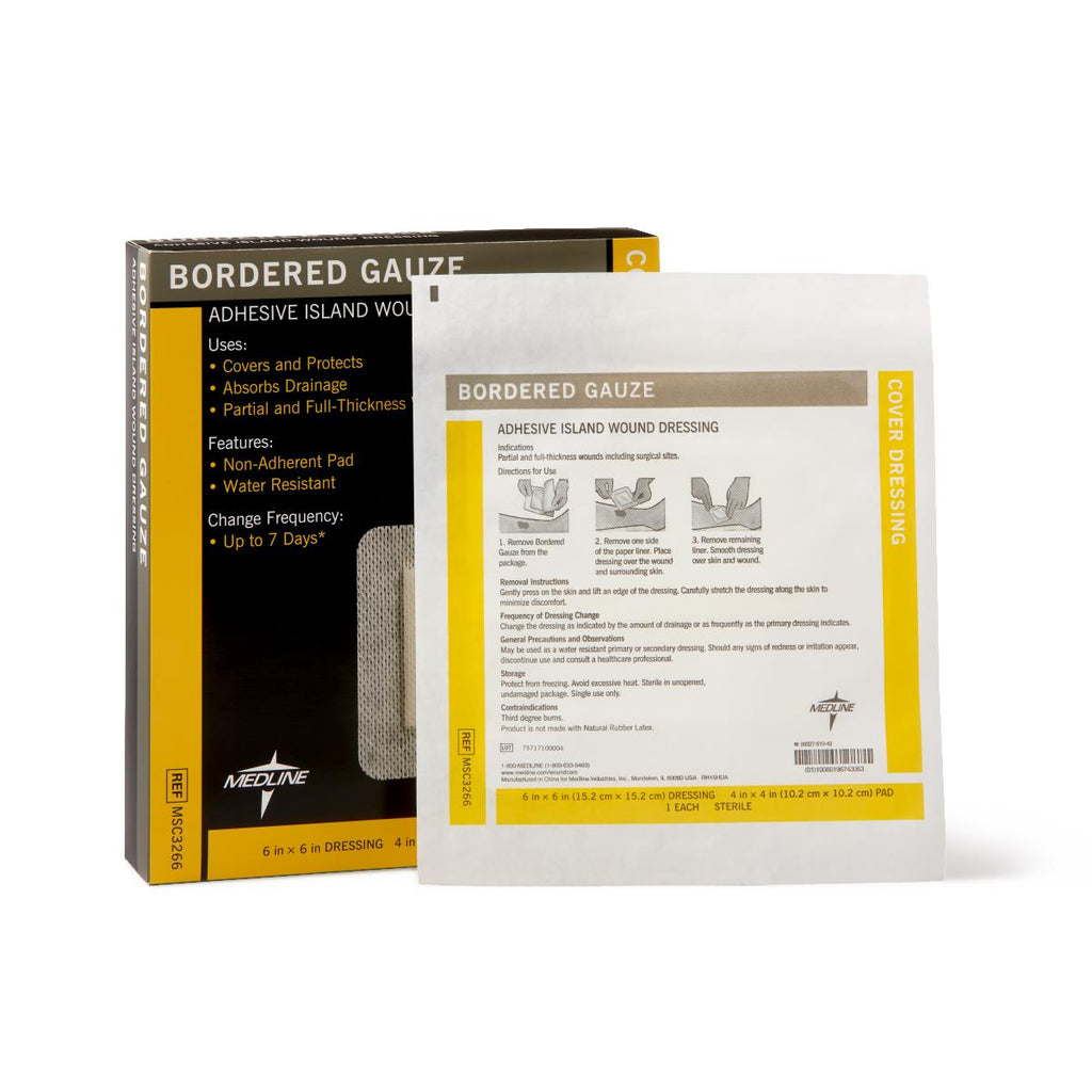 Sterile Bordered Gauze, 6" x 6" (box of 15)