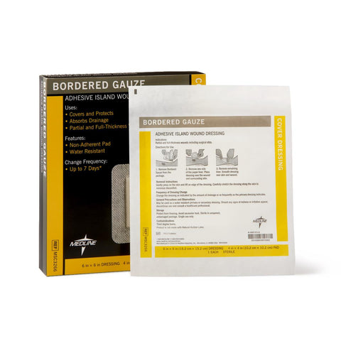 Sterile Bordered Gauze, 6" x 6" (box of 15)