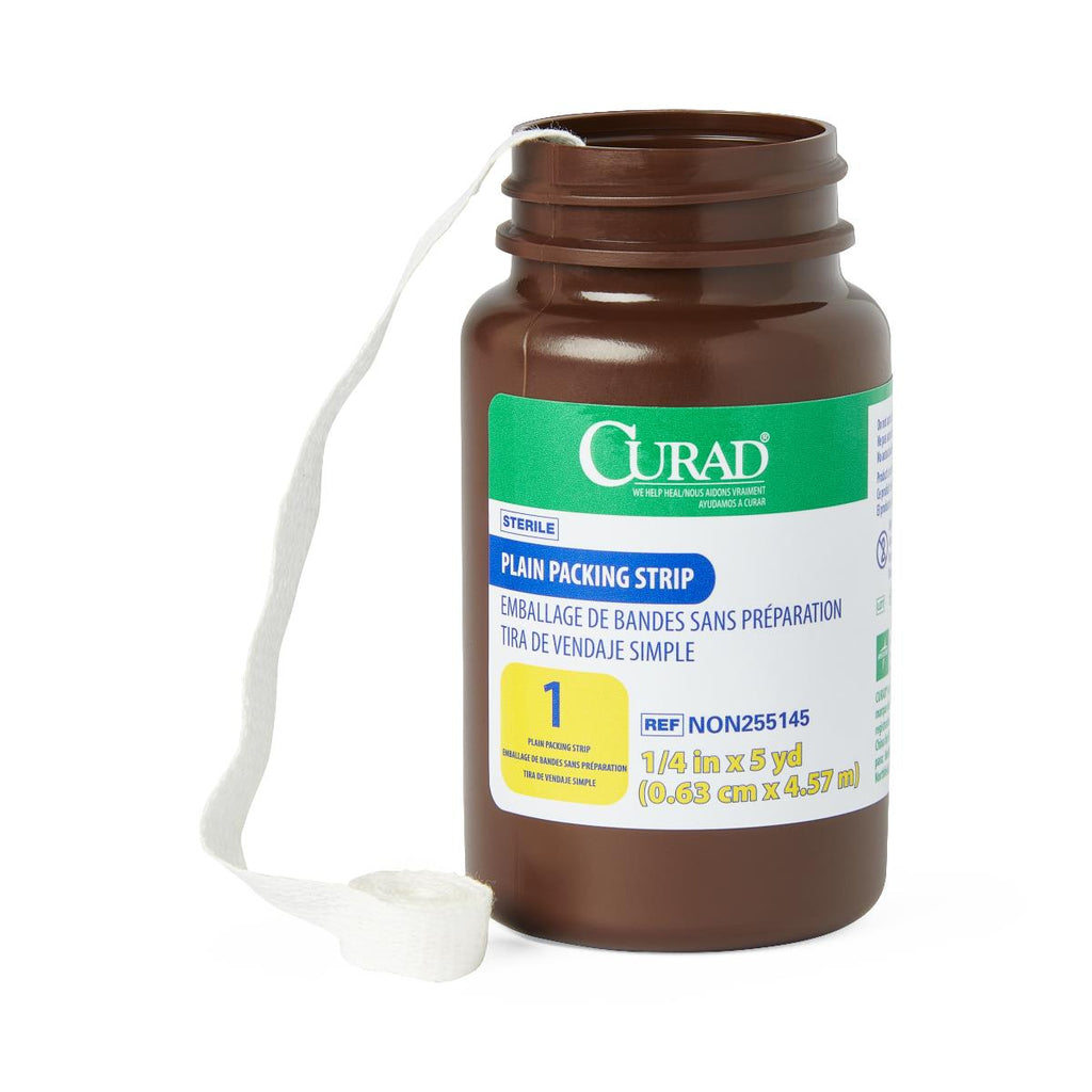 Packing Strip Gauze, Plain, 1/4" x 5 yd, Sterile (case of 12)