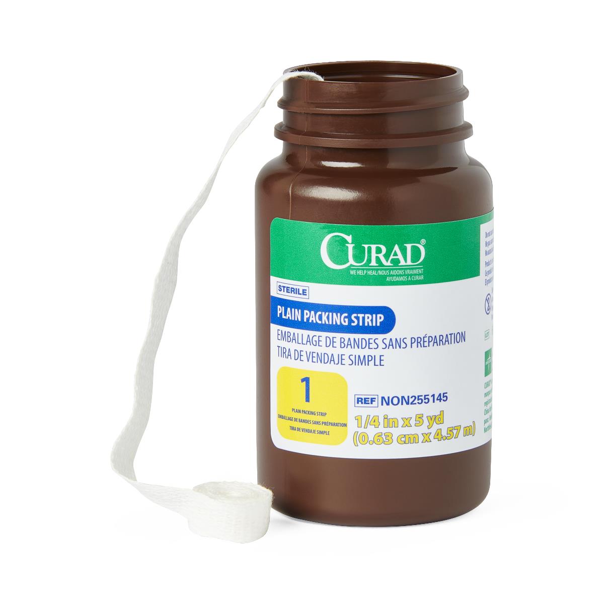 Packing Strip Gauze, Plain, 1/4" x 5 yd, Sterile (case of 12)