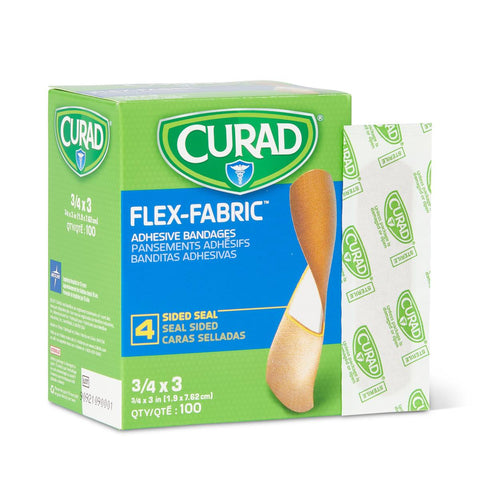 CURAD Fabric Adhesive Bandage, 3/4" x 3 (case of 1200)
