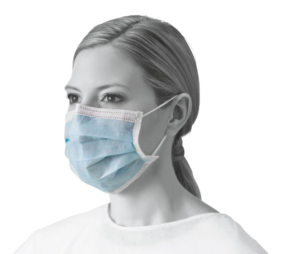 Face Mask with Ear Loops, Blue (box of 50)