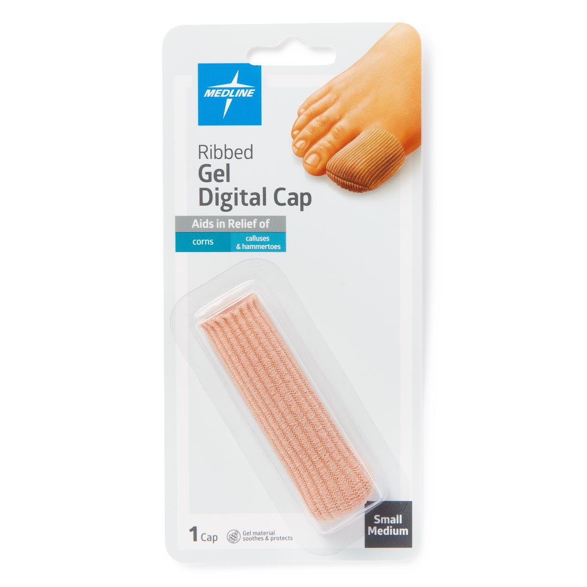 Gel Ribbed Digital Toe Cap, Small/ Medium