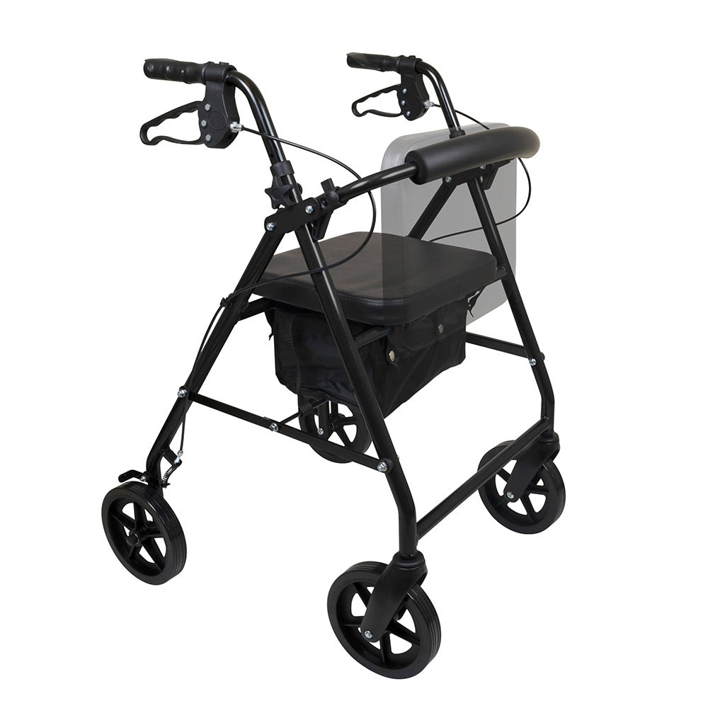ProBasics Deluxe Aluminum Rollator with 8" Wheels, Black