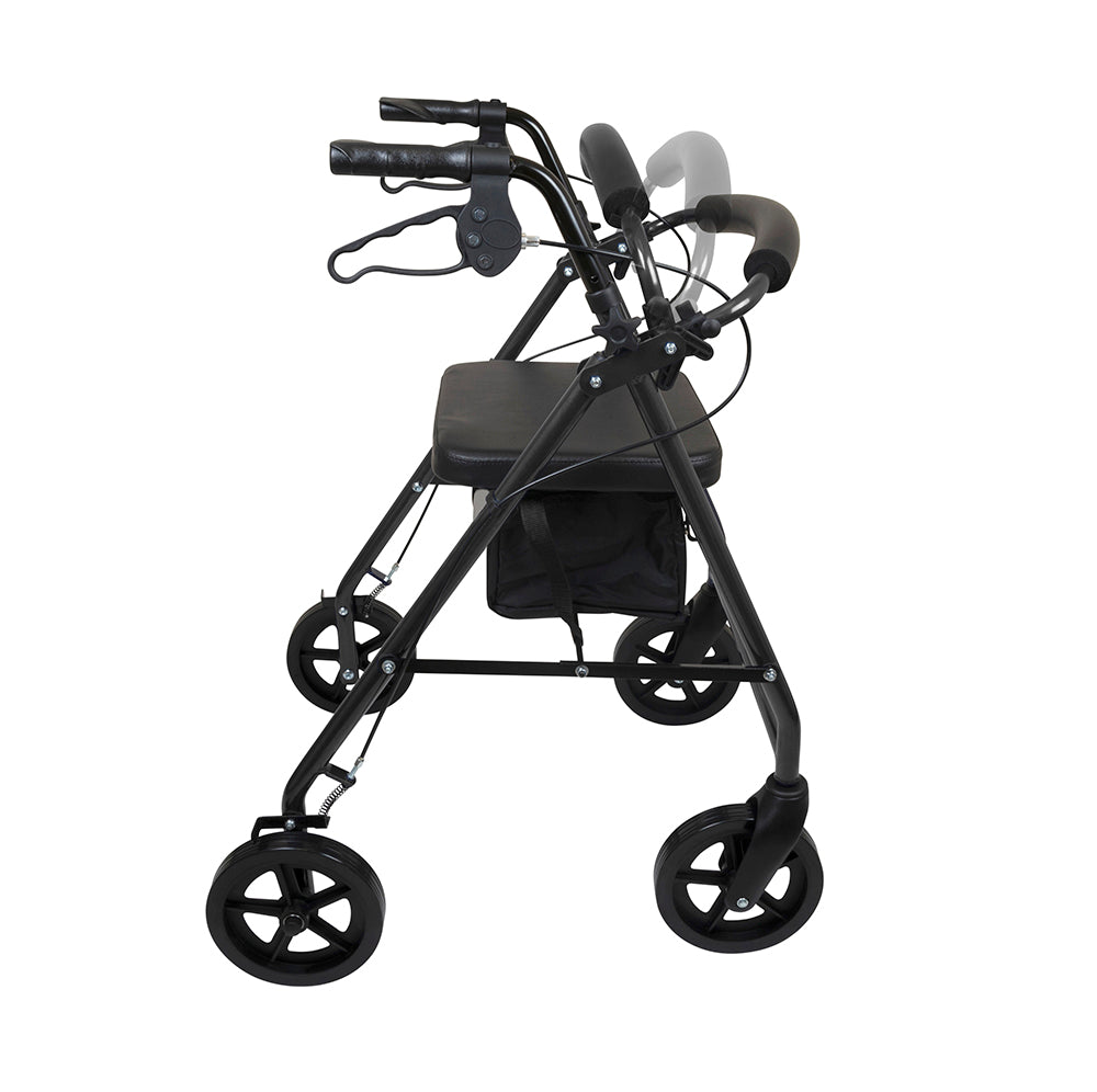 ProBasics Deluxe Aluminum Rollator with 8" Wheels, Black