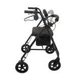 ProBasics Deluxe Aluminum Rollator with 8-inch Wheels, Black