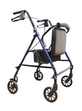6" Steel Rollator, Knocked Down, Blue