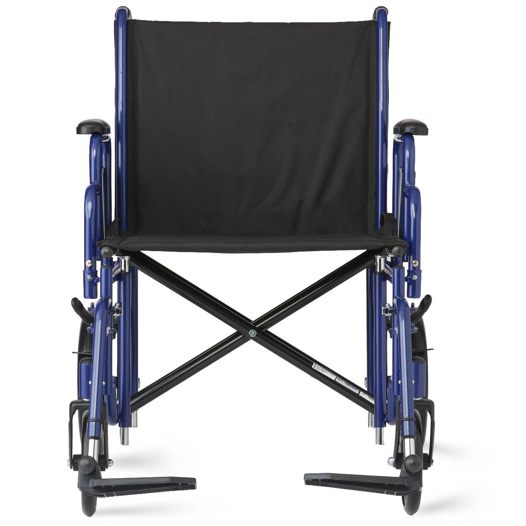 Bariatric Steel Transport Chair, 22" Seat Width