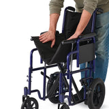 Bariatric Steel Transport Chair, 22" Seat Width