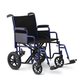 Bariatric Steel Transport Chair, 22" Seat Width