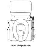 EZ-ACCESS Tilt Toilet Seat Lift Singe Motor DC, Elongated Seat