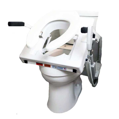 EZ-ACCESS Tilt Toilet Seat Lift Singe Motor, Elongated Seat