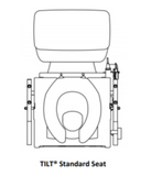 EZ-ACCESS Tilt Toilet Seat Lift Singe Motor DC, Standard Seat