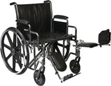ProBasics Heavy Duty K0007 Wheelchair, 28" x 20" Seat with Footrests