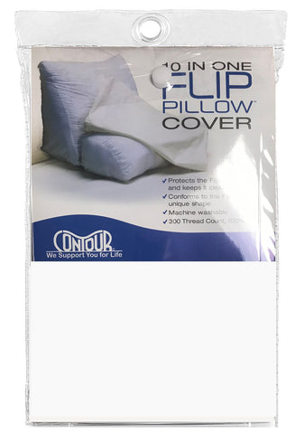 Contour Flip Pillow Case - Standard, White