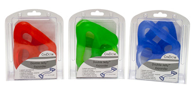 CanDo Jelly Expander Double Exerciser, 3-Piece Set (red, green, blue)