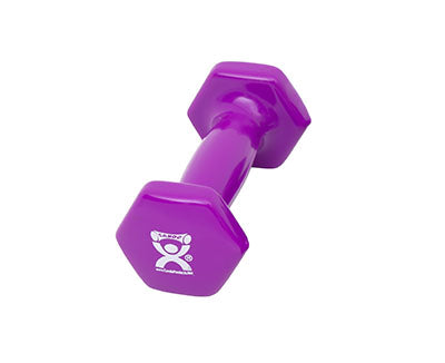 CanDo Vinyl Coated Dumbbell, 2lbs., Violet