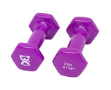 CanDo Vinyl Coated Dumbbell, 2lbs., Violet