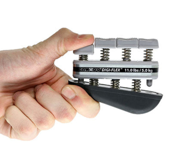 CanDo Digi-Flex Hand Exerciser, Silver, XX-Heavy