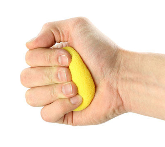 CanDo Memory Foam Squeeze Ball, Yellow, X-Easy