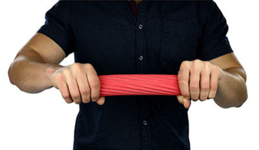 CanDo Twist-n-Bend Flexible Exercise Bar, Red (12")