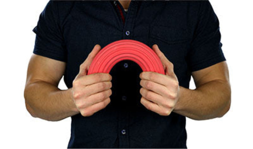 CanDo Twist-n-Bend Flexible Exercise Bar, Red (12")