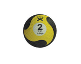 CanDo Firm Medicine Ball, 8" Diameter, Yellow, 2lb.
