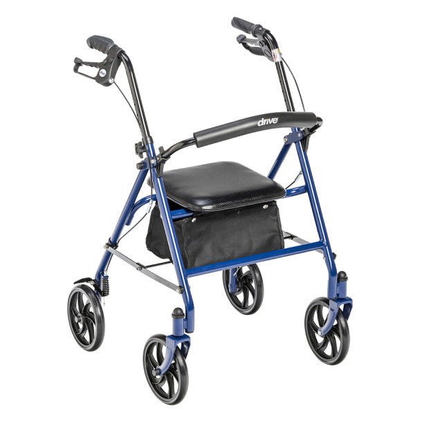 Durable 4 Wheel Rollator with 7.5" Casters (Blue)