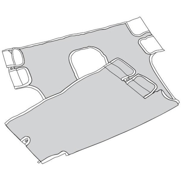 Bariatric Heavy Duty Canvas Sling with Commode Cutout