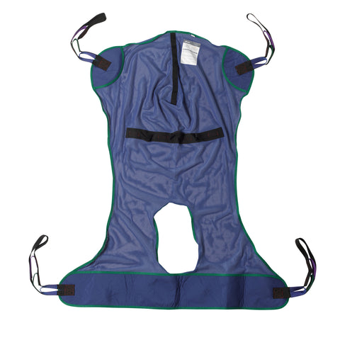 Full Body Patient Lift Sling, Mesh with Commode Cutout, Large