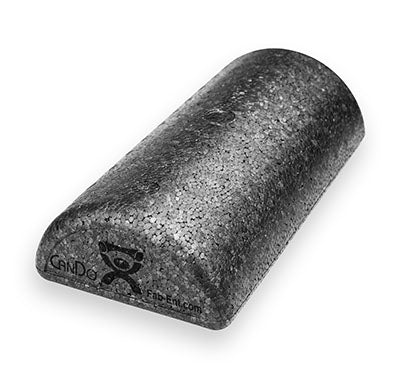 CanDo Foam Roller, Black Composite, Extra Firm (6"x12") Half-Round (1EA)