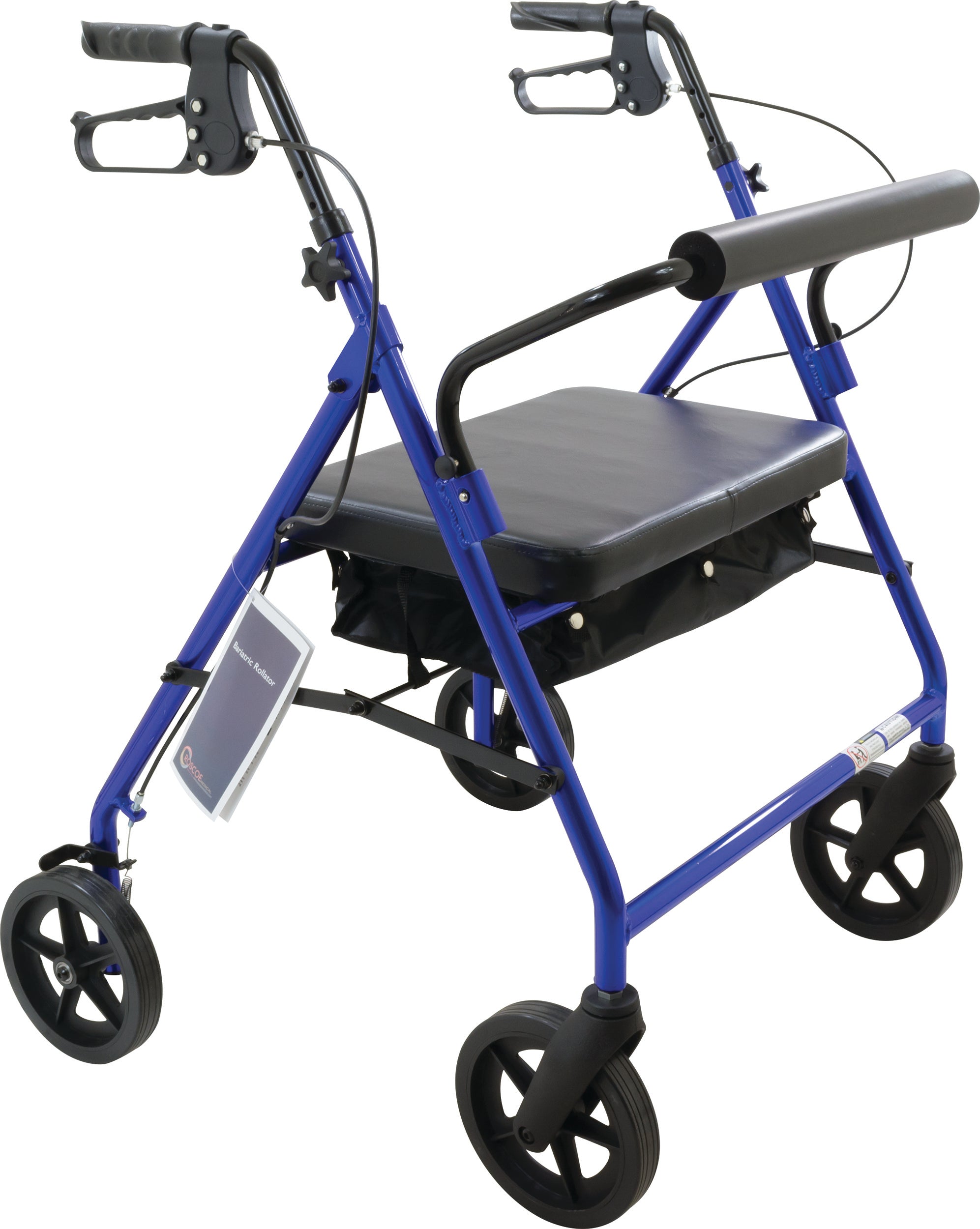 Bariatric Rollator with 8" wheels, Blue