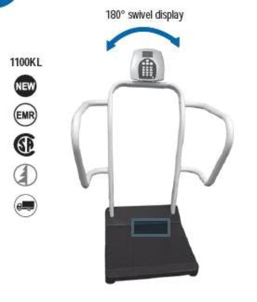 Health O Meter Digital Platform Scale with Handrails, 15¾" x 22"