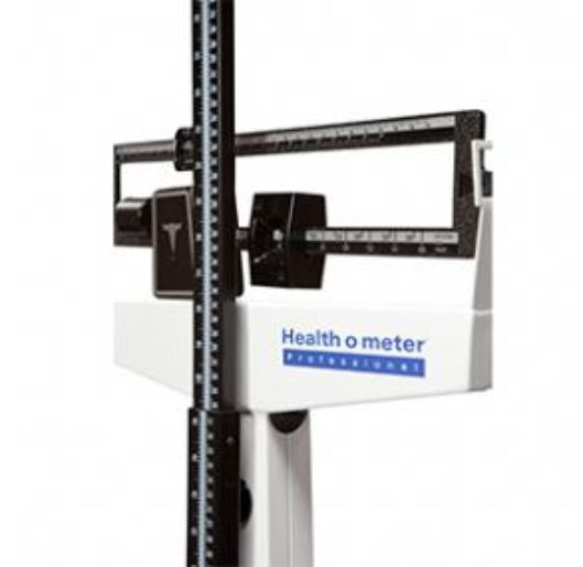 Health O Meter Mechanical Beam Scale with Height Rod and Fixed Poise Bar
