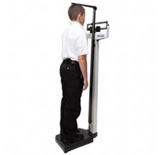 Health O Meter Mechanical Beam Scale with Height Rod and Fixed Poise Bar