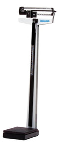 Health O Meter Mechanical Beam Scale with Rotating Poise Bar, Height Rods and Wheels 